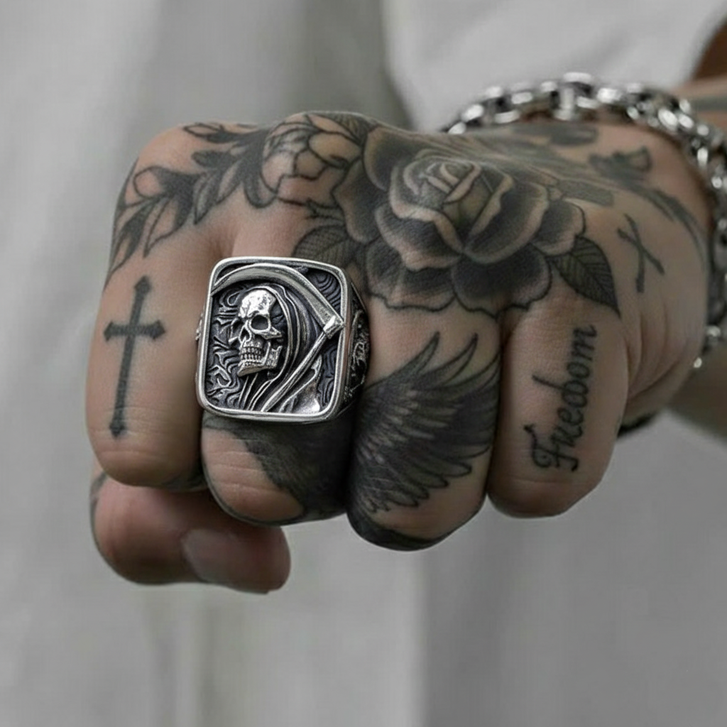 Ancient Reaper Skull Ring