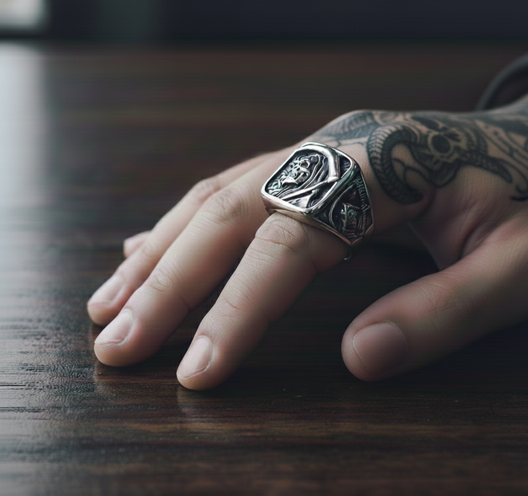 Ancient Reaper Skull Ring