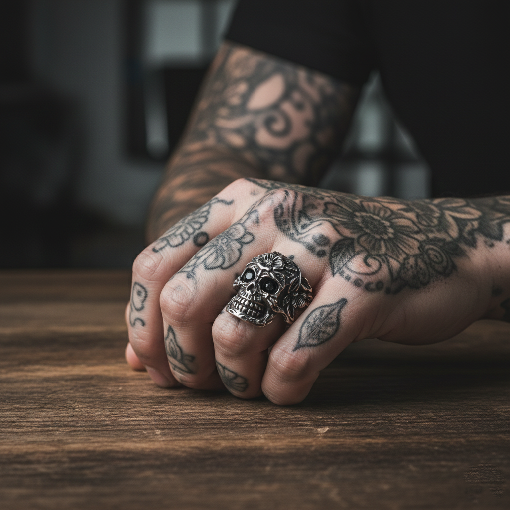 Sakura Soul Skull Ring