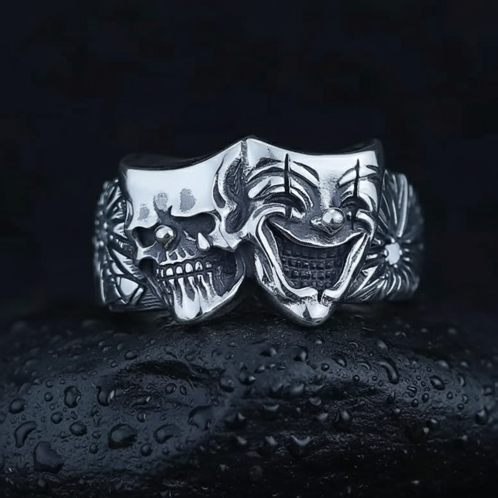 The Duality Mask Skull Ring