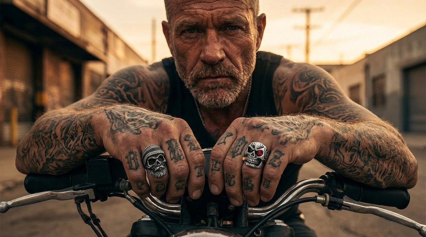 The Cybernetic Outlaw Skull Ring