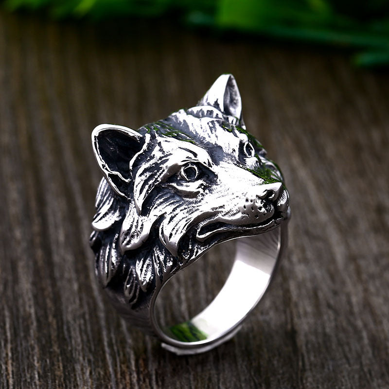 The Lone Wolf Silver Signet Ring