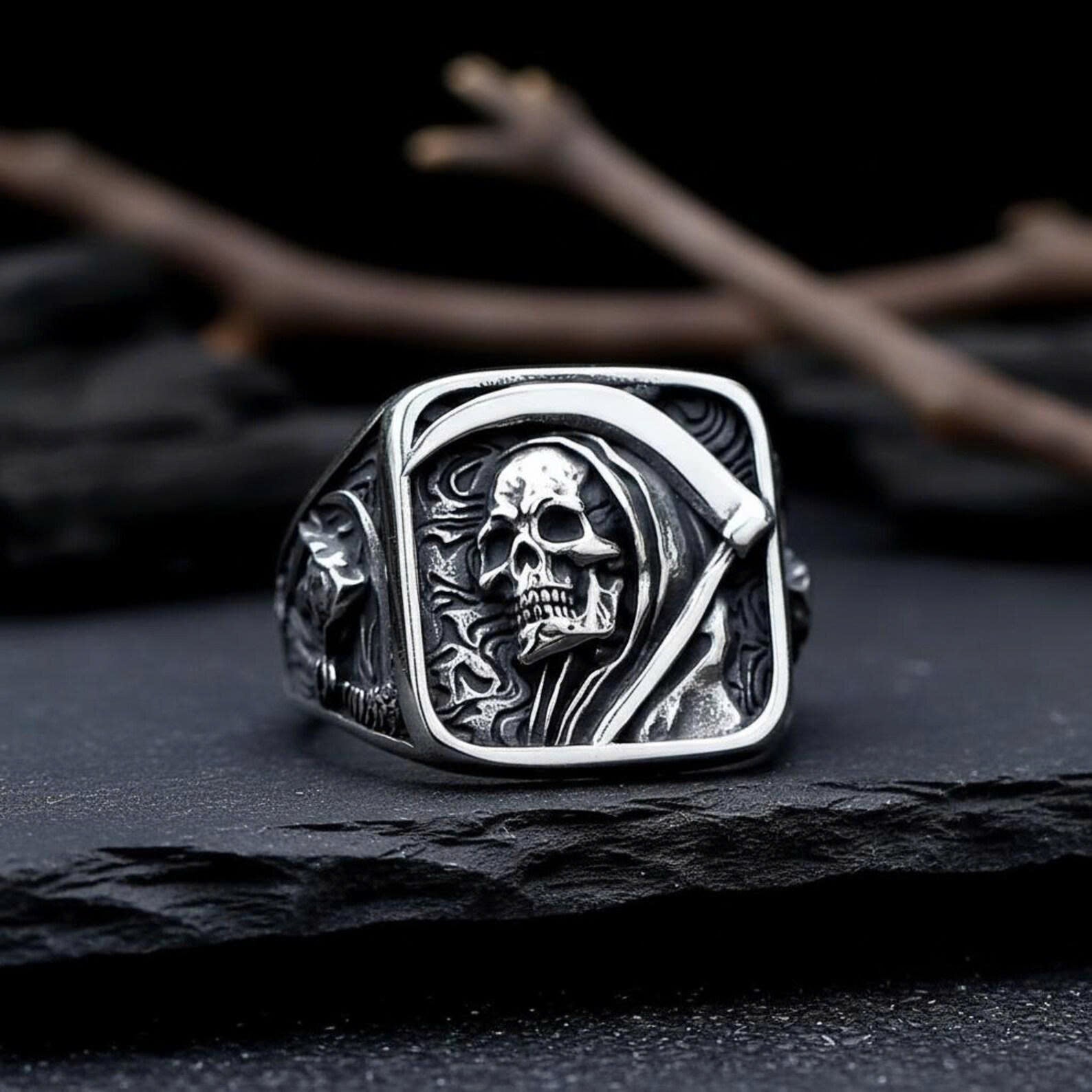 Ancient Reaper Skull Ring