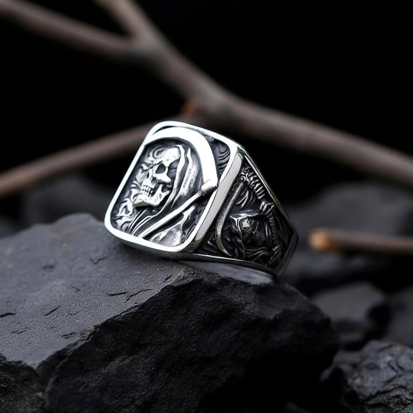 Ancient Reaper Skull Ring