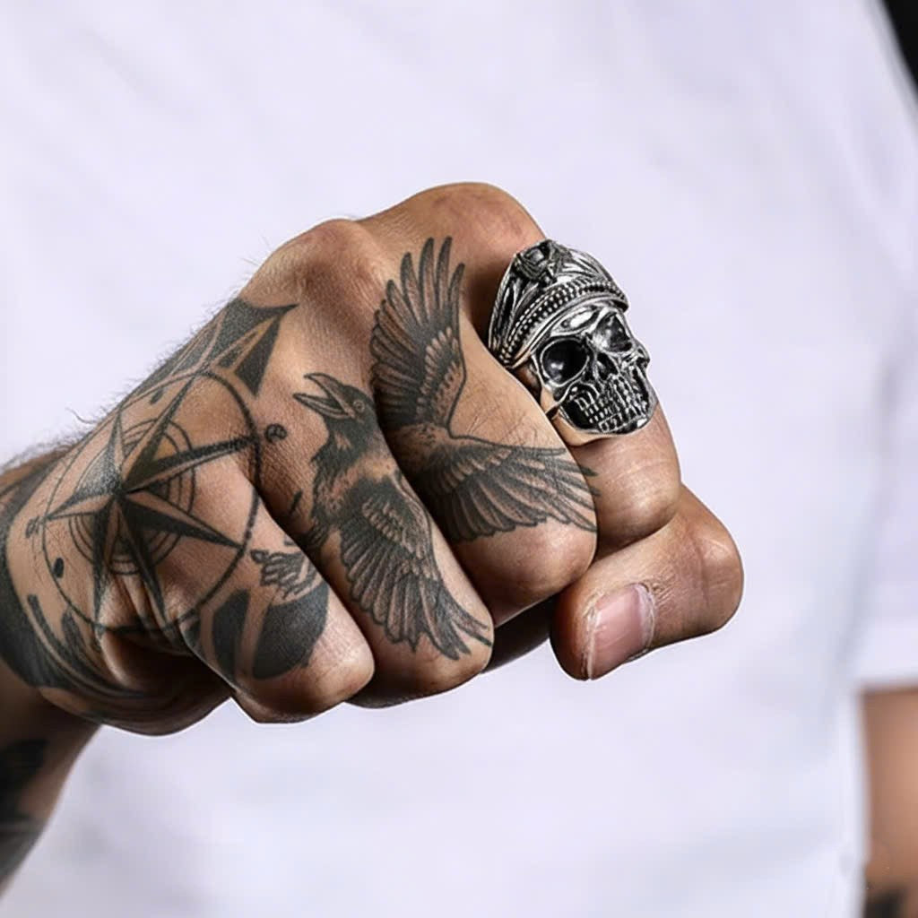The Commander Skull Ring