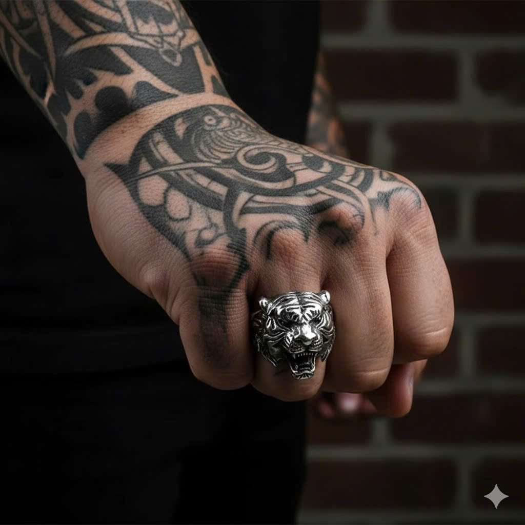 The Untamed Fury Tiger Ring