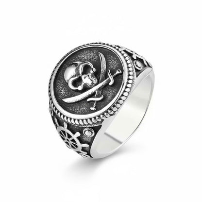 Skull & Cross Sabers Ring