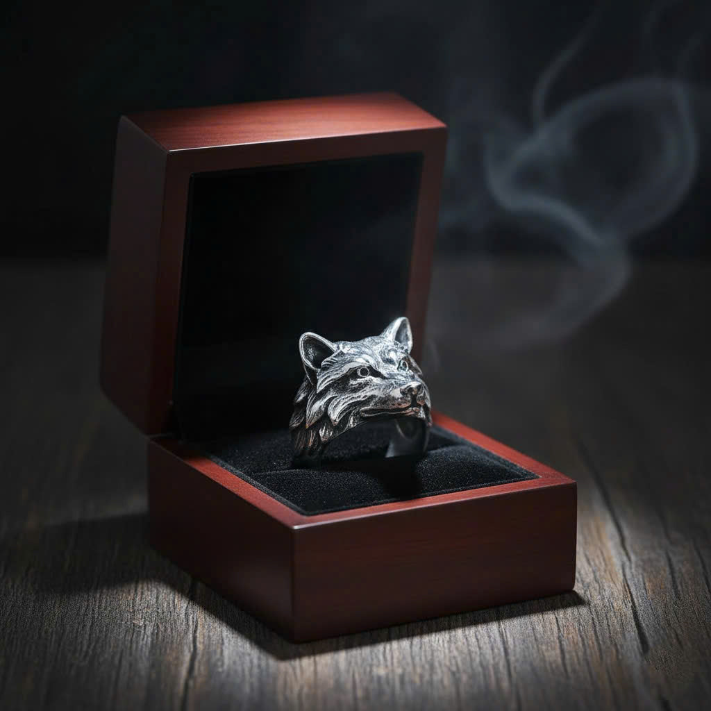 The Lone Wolf Silver Signet Ring