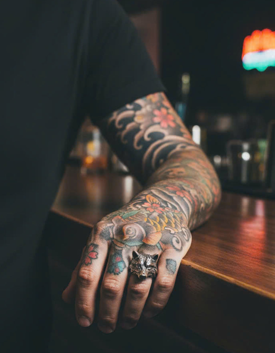 The Lone Wolf Silver Signet Ring