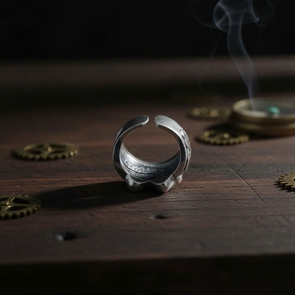 The Duality Mask Skull Ring