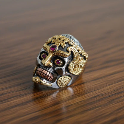 Sugar Bloom Skull Ring