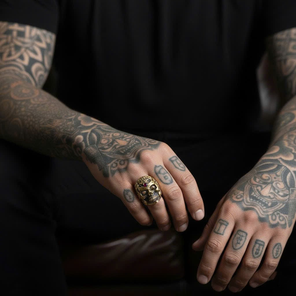 The Santa Muerte Silver Majesty Ring