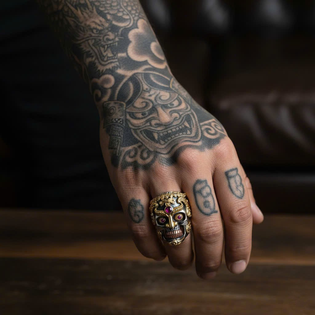 The Santa Muerte Silver Majesty Ring