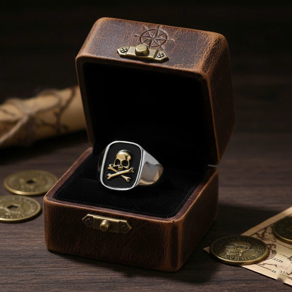The Rogue Pirate Skull Ring