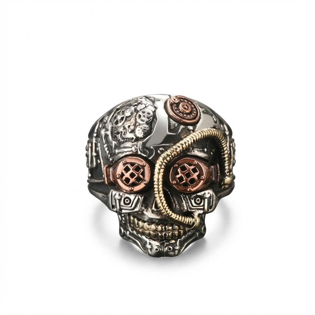 Mechanized Rebel Skull Ring