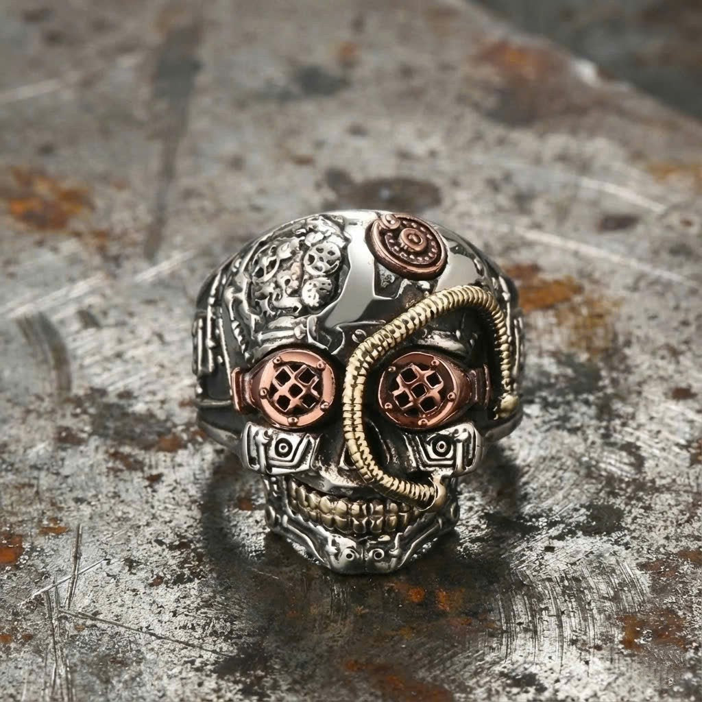 Mechanized Rebel Skull Ring