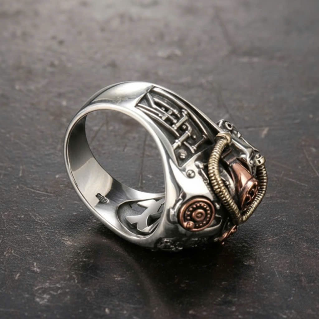 Mechanized Rebel Skull Ring