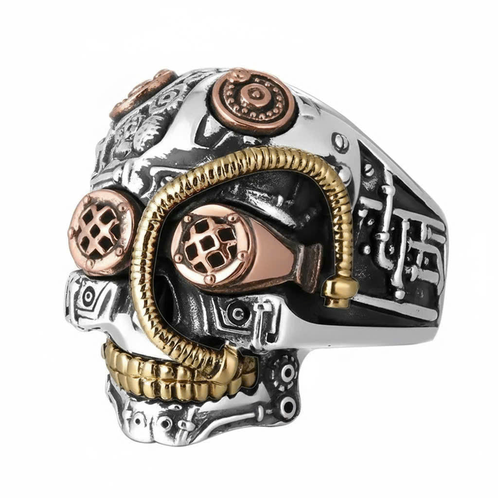 Mechanized Rebel Skull Ring