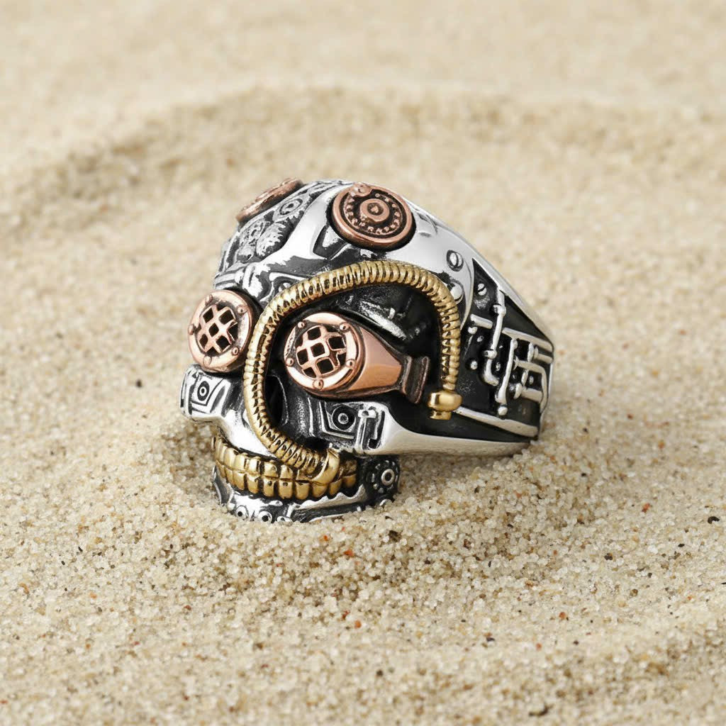 Mechanized Rebel Skull Ring