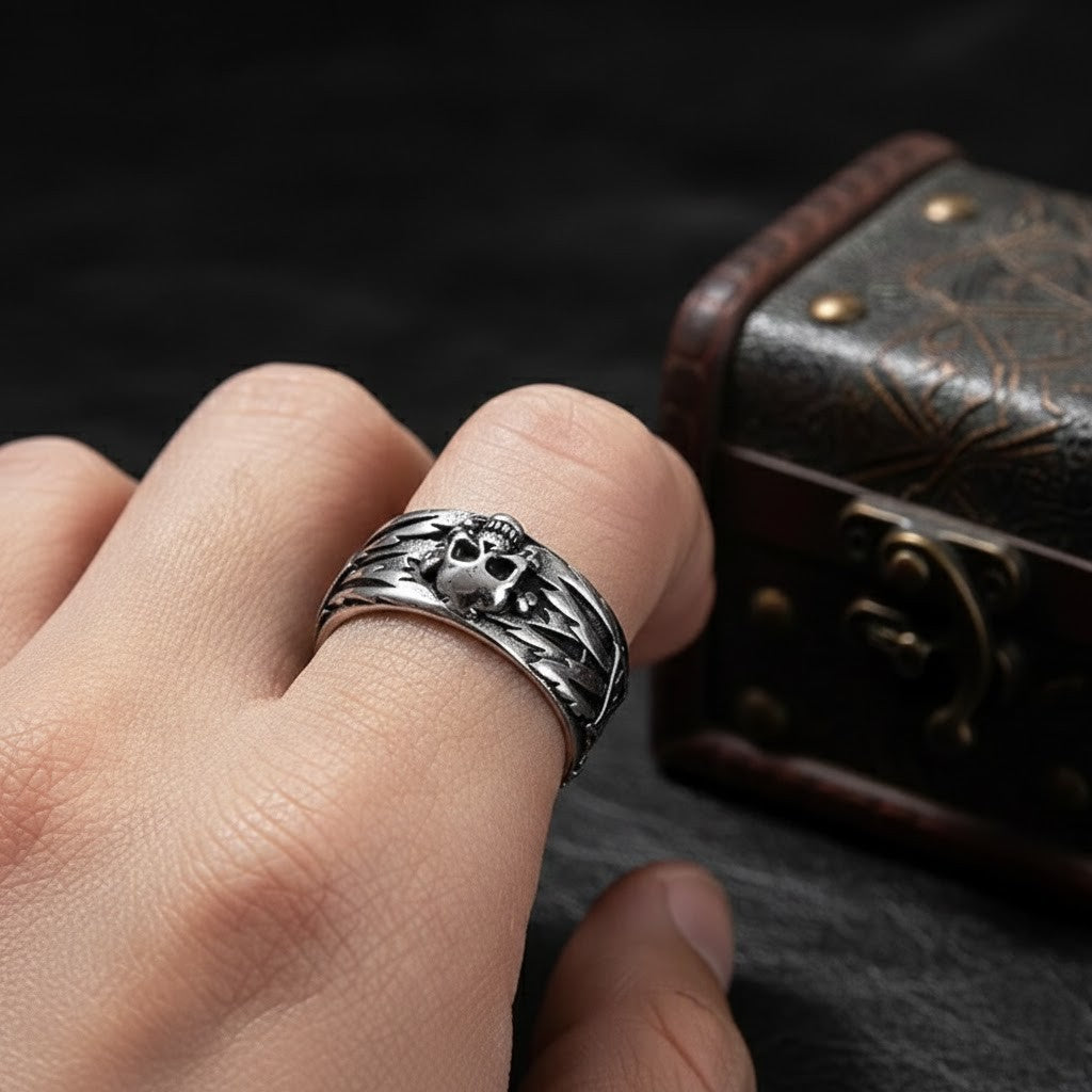 The Storm Raider Skull Ring