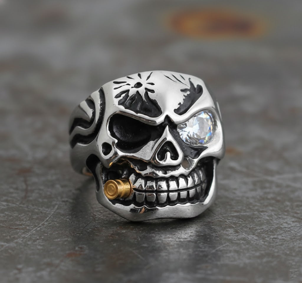 The Cybernetic Outlaw Skull Ring